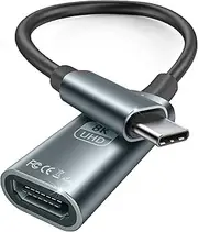 [T Tersely] USB C to HDMI Adapter (8K@60Hz), Aluminum Type C to HDMI Female (Thunderbolt 4/3 Compatible), for iPhone 16/15 Pro Max Plus, MacBook Pro Air, iPad, Galaxy S25/S24, XPS, iMac