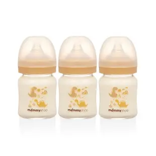 【mammyshop 媽咪小站】母感體驗2.5 玻璃奶瓶 寬口120ml 3支組