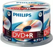 PHILIPS - 16x Speed DVD+R Blank DVDs - Spindle 50 Pack