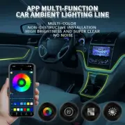 8M RGB LED Interior Strip Light Trim Car Ambient Atmosphere Lighting APP Control
