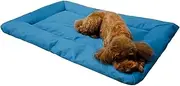 Dog Bed, Portable Foldable Dog Crate Pad, Soft Pet Kennel Beds, Orthopedic ToughRip Puppy Bed Mats, Small Dog Sleeping Mat for Home Travel Dogs cage Large Jumbo (Blue)