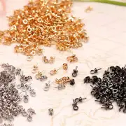 100 pcs DIY Jewelry Making Metal Eye Pins Many Size Cup Link Bails Accessories