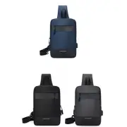 Men Sling Bag Shoulder Bag Chest Bag Crossbody Bags with USB Charging Port