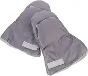 [LIFKOME] 1 Pair Stroller Hand Warmers Windproof Winter Gloves for Outdoor Use Grey Fit for Strollers Durable Comfortable Keeps Hands Warm Cold Weather