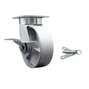 6 Inch Kingpinless Semi Steel Wheel Swivel Caster with Brake and Swivel Lock SCC