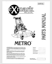 Exmark Metro Mower 220,000 and higher Parts manual book 16 pages