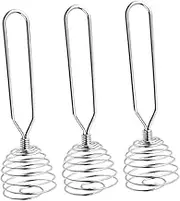 ASAKKURA 3Pcs Manual Egg Whisking Tool Stainless Whisk for Egg Beating Stirring and Blending Efficient Kitchen Gadget for Home Bakers