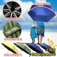 在飛比找momo購物網優惠-【Kasan】大拇哥防風自動黑膠傘(自動傘/大傘面/防風/防