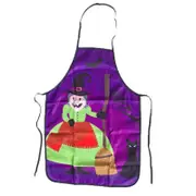 2Pcs Halloween Aprons Restaurant Womens Mens Decoration Cooking Skull Pumkin Aprons Old witch