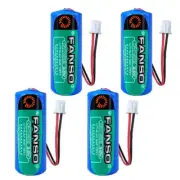 4pcs CR17450E 3V 2200mAh Battery for Data Backup Power Supply With white plug