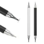2pcs Ballpoint Pen with Stylus Tip Stylus Pens for Touch Screens, Black White