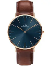 [Daniel Wellington] Classic 40mm St Mawes Arctic Dial Watch in Rose Gold