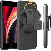 Apple iPhone SE Case with Belt Clip - Slim Heavy Duty Protective Cover with Kickstand Clip Holster - iPhone SE Case (SE 2)