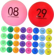 FOYTOKI Tombola Raffle Balls Set of 50 Plastic Calling Balls Numbered Design for Art Entertainment and Parties