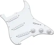 JWQFBC Electric Guitar Pickguard Backplate Part Easy Installation Professional Repairing Portable Lightweight with Pickups Prewired, White