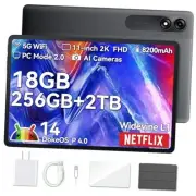 Tablet 2025, 11 inch Android Tablet with 18GB+256GB Storage(Expand to Gray