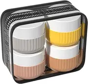 Travel Liquid Containers - Silicone Travel Containers | For Toiletries | 50ml Compact Storage Organizer | Leak-proof With Lid For Cosmetic Face Hand Body Cream