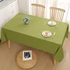 Olanly Washable Rectangle And Round Table Cloth For Home Solid Color Tablecloth