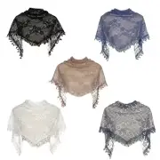 Mass Catholic Chapel Veil Hair Kerchief Floral Shawl Female Hairpiece for