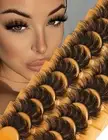 Eyelashes Mink Lashes Fluffy Natural Look False Lashes Wispy Full Eye Lashes