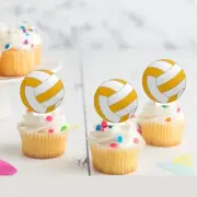 Netball Sports Pre-cut Edible Stand-Up Wafer Card Cupcake Toppers