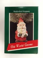 Hallmark Old World Gnome Christmas Ornament 1989 NOS NRFB Santa Gnome