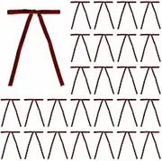 Meseey 30 Pcs Burgundy Velvet Christmas Bows 5 x 7 Inch Rustic Vintage Wedding Velvet Ribbon Gift Bows for Tree Wreath Garland Home Decor Indoor Outdoor Decorations (Burgundy)