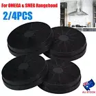 2/4x Carbon Filter/Charcoal Filter For Omega Smeg ORW9XA Rangehood ATCF110 Black