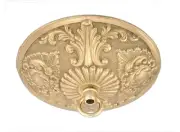 B&P Lamp Victorian Cast Brass Canopy, 5 1/2" Dia., Polished & Lacq.