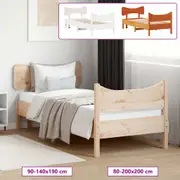 Bed Frame with Headboard Mattress Base Bedstead Bedroom Solid Wood Pine vidaXL