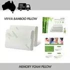 Luxury Soft Contour Bamboo Pillow Cushion Memory Foam Fabric Hypoallergenic Case