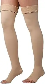 Thigh High Compression Stockings 20-30mmHg Open-Toe for Men and Women Support