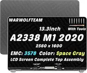 13.3in Compatible with MacBook Pro A2338 M1 2020 EMC 3578 661-17548 661-17549 MYD82 MYD83 MYD92 MYDA2 MYDC2 2560 x 1600 LCD LED Screen Replacement Complete Assembly(Space Gray)