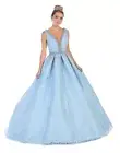 Womens Dresses For Sweet 16 Long V-Neck Sleeveless Ball Gown Plus Size