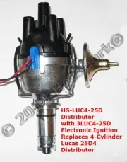 4-cyl HS25D4 Electronic Distributor for Lucas Austin BMC Ford Jensen Morgan 12V