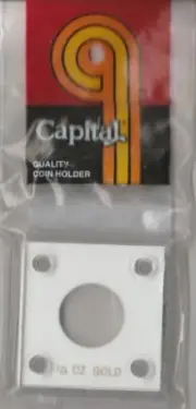 Capital Plastics Holder for 1/4oz US Gold Eagle -Screw Type -White- New