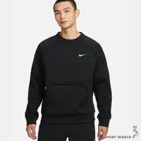 在飛比找蝦皮商城優惠-Nike 男裝 長袖上衣 大學T 左臂拉鍊口袋 黑【運動世界