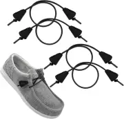 Uamglsob 2Pairs Elastic Shoelaces for Hey Dude Shoe, No Tie Bungee Stretchy Shoe