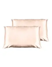 [Casa Decor] Luxury Satin Pillowcase Twin Pack with Gift Box in Champagne Pink