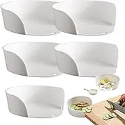 Side Dish Bowls | Food Preparation Tray for Chopping Board | 5X Kitchen Gadgets Fruit Tray, Storage Containers Side Dish Plate for Fruits, Vegetable, Snack, Dessert
