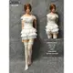 【玩模坊BA-553】1/6 12吋 白色 性感 蓬蓬 連衣裙 裙子 裙 絲襪 套裝 cc280 模型