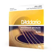 D'Addario EJ19 Bluegrass Phosphor Bronze Acoustic Guitar Strings (12-56 Gauge)