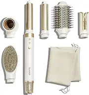[GlamUp] AirCurler 6 In 1 Multi Hair Styler, 110K High-Speed Motor with Coanda Tech Autowrap & Hair Dryer Brush – Drying, Curling, Volumizing, Straightening with Magic Styler