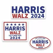 Kamala Harris Tim Walz Let's Win This 2024 Bumper Sticker 10 pack Choose style