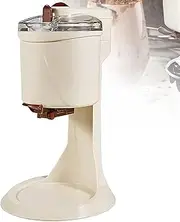 Soft Serve Ice Cream Maker Machine, 1L Home DIY Kitchen Automatic Mini Fruit Ice Cream Machine, Freezing Yogurt Sorbet Home Ice Cream Makers, Detachable Mixing Paddle Clear Lid, for Home DIY Kitchen