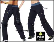 ZUMBA CARGO PANTS Converts to Capris w Snaps RARE! Harrods U.K Convention S M XL