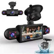 1080P Car Dash Camera Front Inside and Rear DVR Dash Cam Video Recorder G-Sensor
