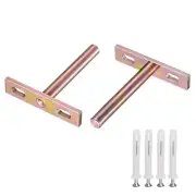 2-Pack Floating Shelf Brackets, 3 Inch Blind Shelf Supports [Gold]