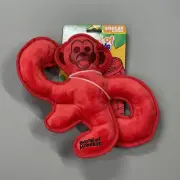 NEW Hasbro Barrel Of Monkeys Plush Dog Toy red squeak crinkle