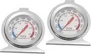 DOITOOL 2pcs Turkey Thermometer Kitchen Thermometer Stainless Steel 50 500°c Oven Baking for Accurate Temperature Reading